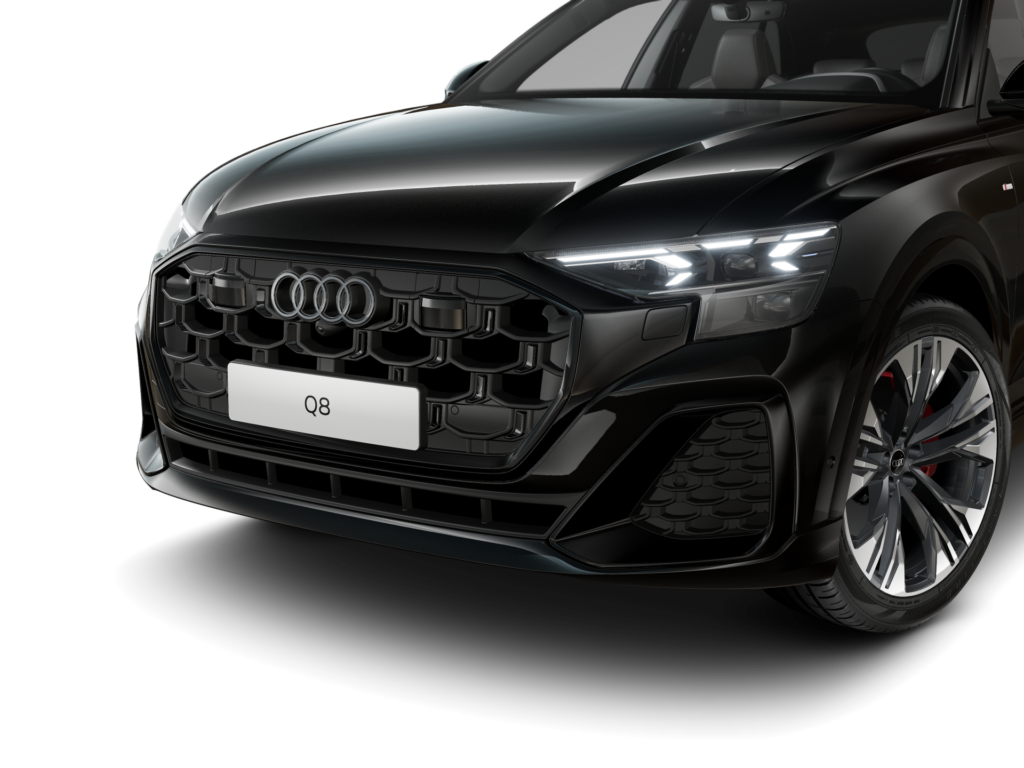 Prémium SUV bekapcsolt LED fényszórókkal sötétben